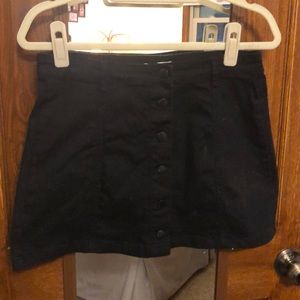 Barely Worn Forever 21 Black Button-Up Skirt